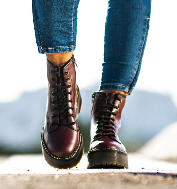 bota estilo militar cor borgonha alexander