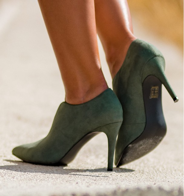 Sapatos de Salto Minnie Verde