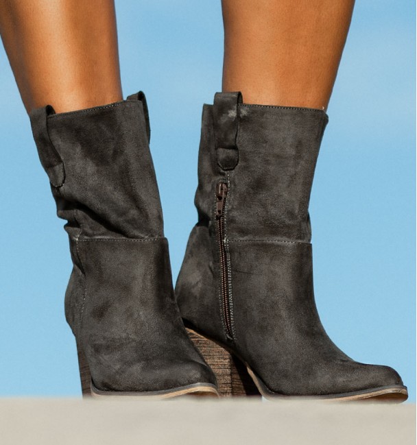 Heeled Booties Lus Khaki