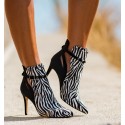 Botinhas Monroe Preto-Zebra
