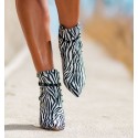 Heeled Booties Monroe Black-Zebra