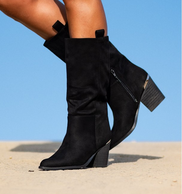Botas de cano médio com salto Luse