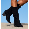 black boots with country style heel Luse