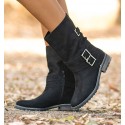 black low heel boots james