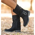 black low heel boots james