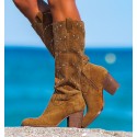 Texan-style camel boots with colored studs everest