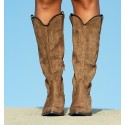 bota texana camel de mujer hollywood