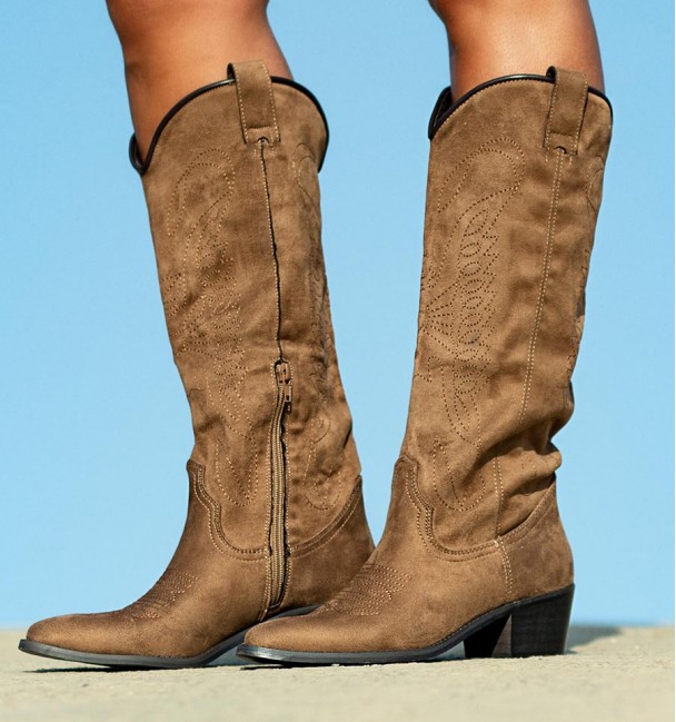 botas camel con tacón  hollywood botas camel con tacón  hollywood