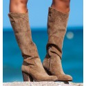 botas altas camperas color camel