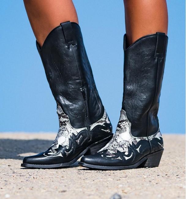 Botas Brando Preto-Serpiente