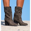 Heel Women Boots Lucky Taupe
