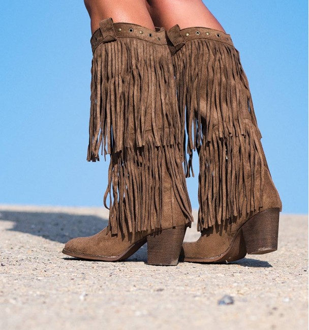 BOOTS HEEL INDIAN CAMEL