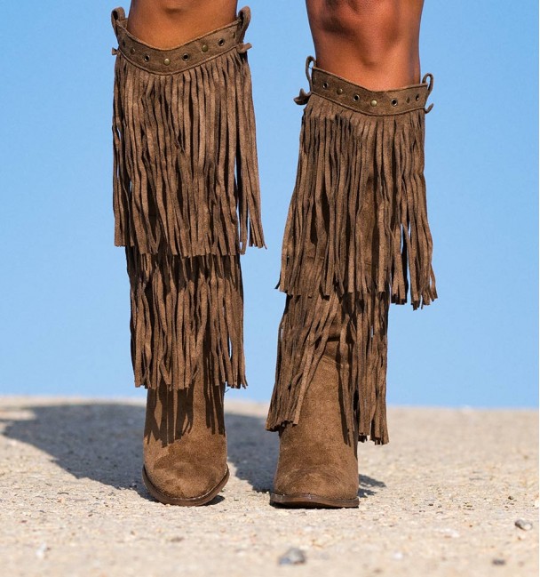  INDIAN CAMEL HEEL BOOTS