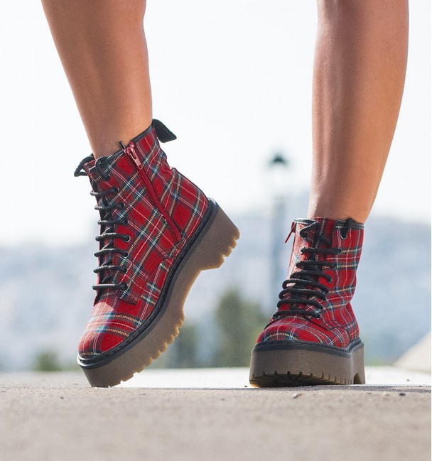 Boots  biker Alexander Black-Red Boots  biker Alexander Black-Red