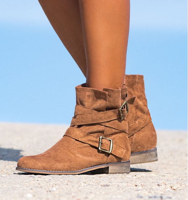 Texan colour camel low boots