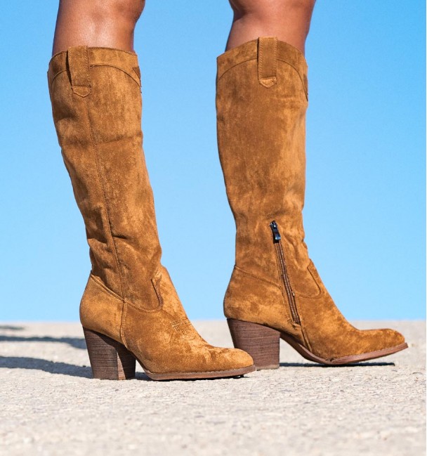 Botas Boho Tacón Cavel Camel