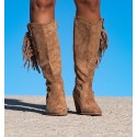 Brick Fringed Boots Quebec