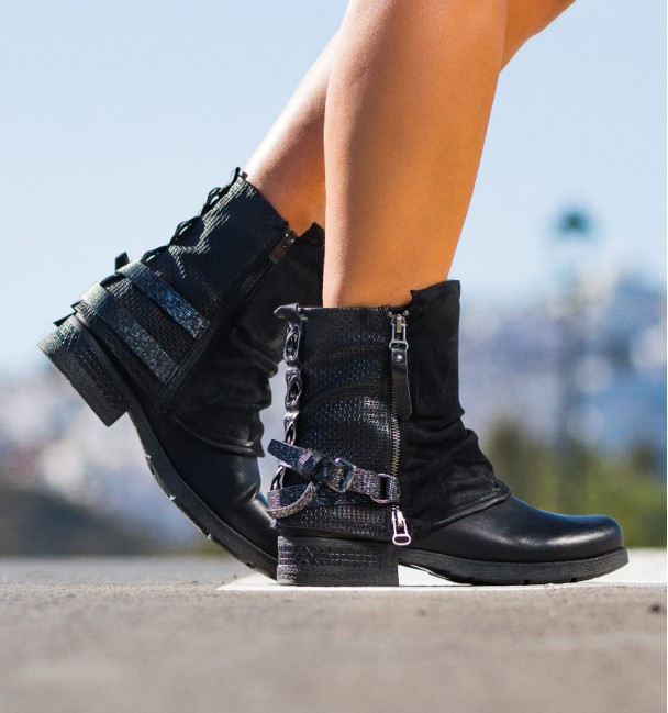 Botas Yoe Negro Mezcla