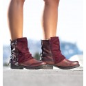 Wine Low Boots Yoe