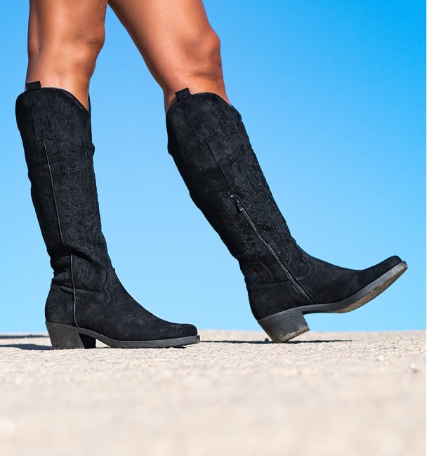 Botas de Salto Sunset Preto