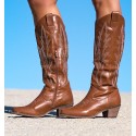 Botas Bordadas Savannah Camel