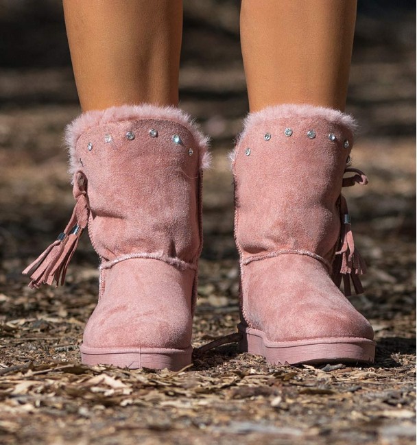 Botas Boho Gante Cor Rosa Botas Boho Gante Cor Rosa