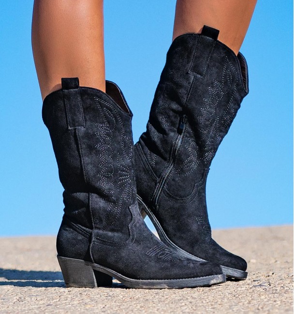Loa Black Cowboy Boots