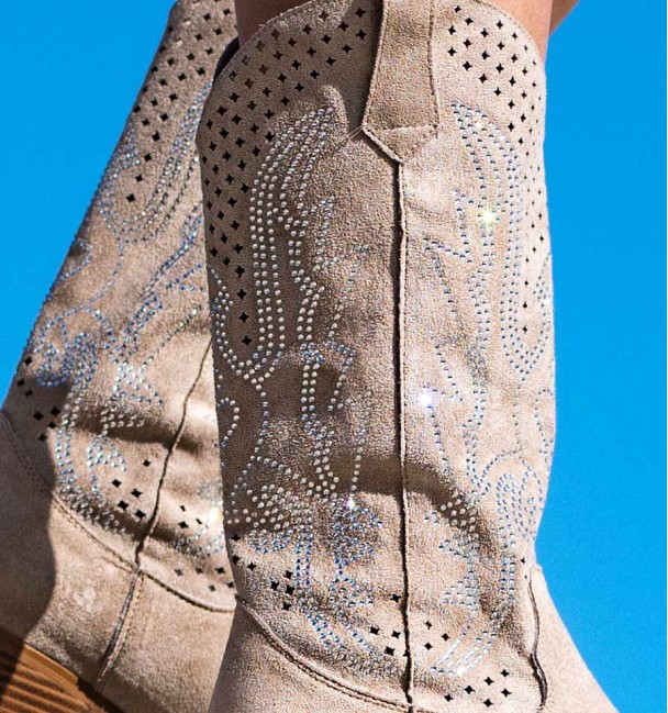 Botas Bordadas cowboy Suakin Beige zoom Botas Bordadas cowboy Suakin Beige zoom