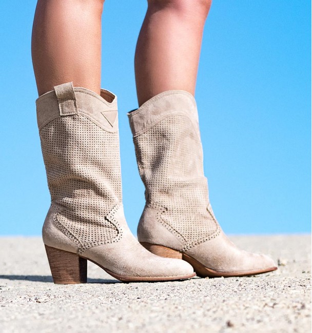 Botas Boho Damasco Bege