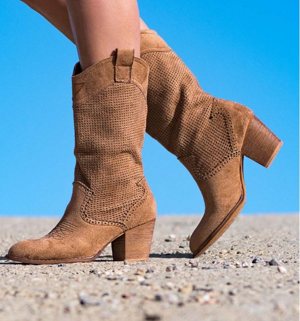 Botas Cowboy Damasco Marrom