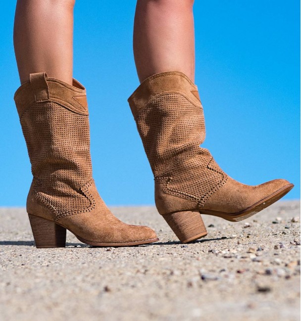 Botas Salto Damasco Marrom Botas Salto Damasco Marrom