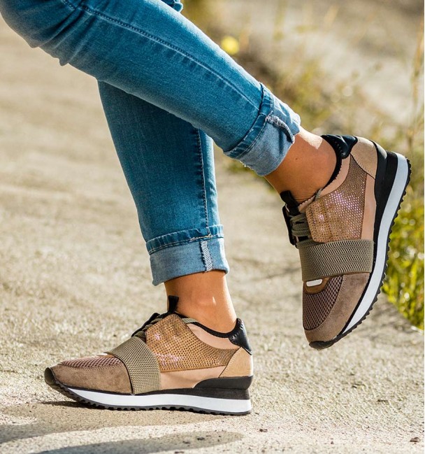 Sneakers Comodos Olimpo Camel
