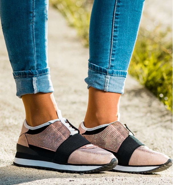 Olimpo Nude Color Woman Sneakers  Olimpo Nude Color Woman Sneakers