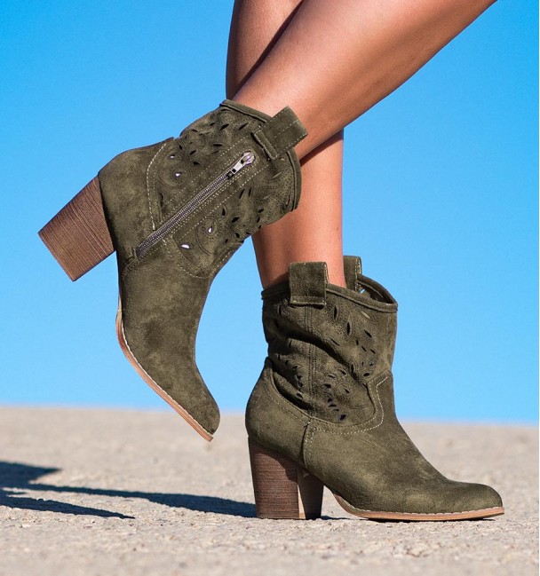 Botas Salto Lambay Cor Verde Botas Salto Lambay Cor Verde