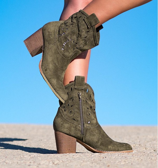 Botas Cowboy Lambay Cor Verde