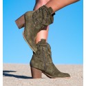 Lambay Green Cowboy Boots